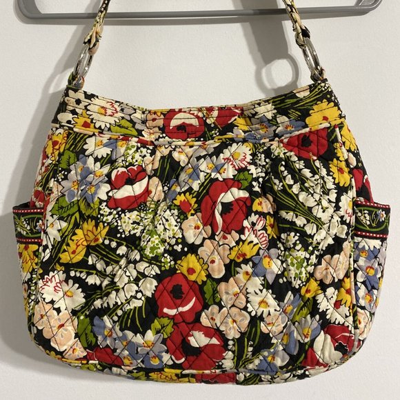 Vera Bradley Poppy Fields Floral Print Reversible Tote Handbag Magnetic Top - Picture 2 of 4